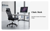 Reclining Mesh Chair with Footrest 360-Degree rotating for Study, Students, enthusiasts