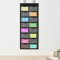 2 Pieces Hanging Index Card Organizer Transparent Pockets Classroom Pocket Chart