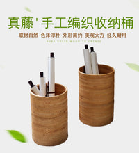 Writing Scroll Holder Versatile Hand-Handcrafted Storage Basket Vintage Tall Floor Basket for Artists, Art Studio
