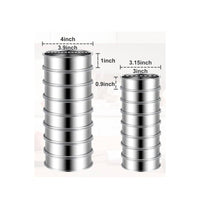 16 Pieces Stainless Steel Mousse Form Long-Lasting Mousse Form Food Grade