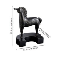 Resin Horse Figurine Light Luxury Modern Horse Statue Textured Finish House Decoration for Office, Entryway