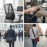 Nylon Herringbone Crossbody Bag Strap with Silver Buckle, Adjustable Replacement Shoulder Strap