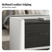 Bedside Storage Unit Light Luxury Aesthetic Nightstand Rounded Corners for Hotel