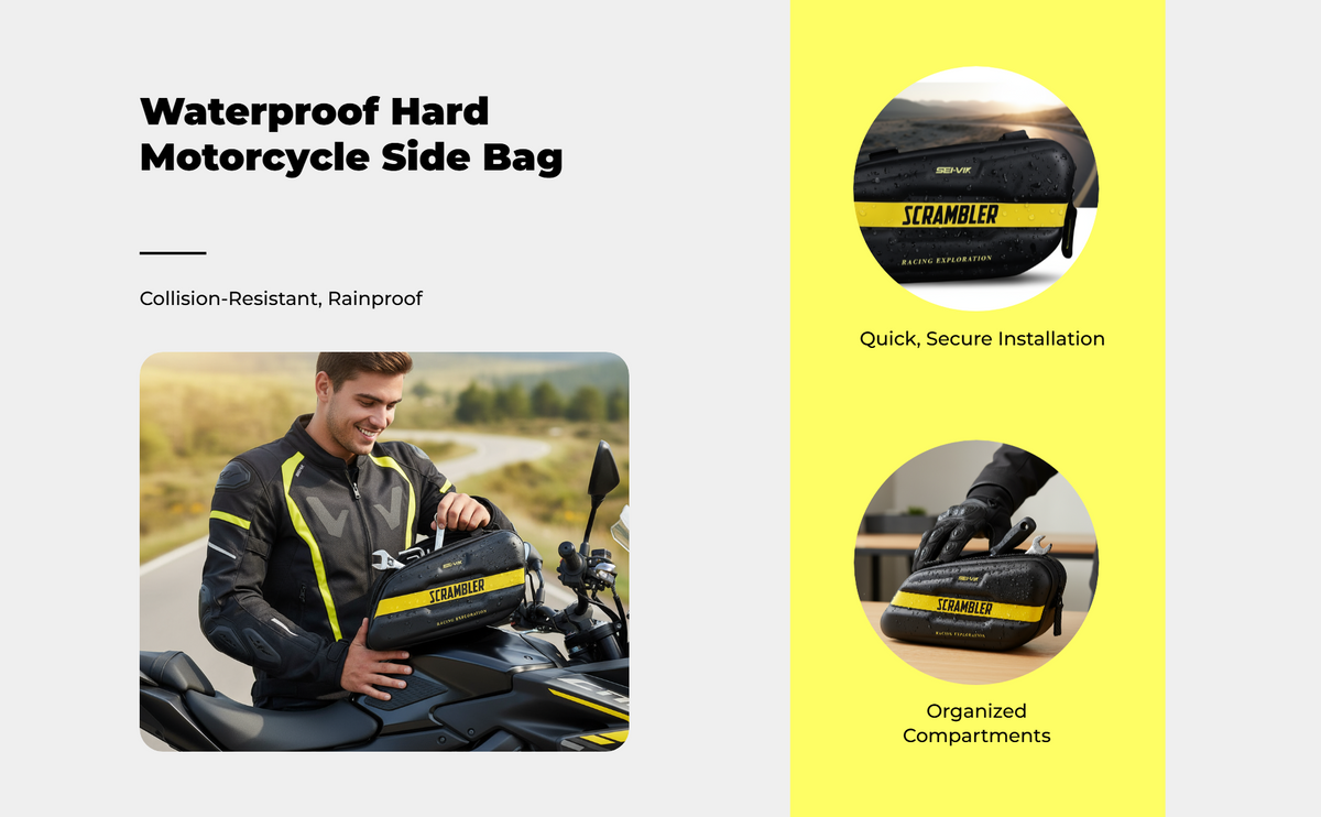 Waterproof motorcycle side bag