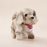 Walking Toy Dog with Bell Moving Electronic Dog Toy Interactive Stuffed Puppy Animated Stuffed Animal Barking for Children