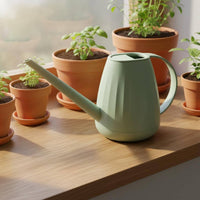 Long Spout Watering Can Comfortable Handle 2L Watering Pot Lightweight Pumpkin Shape Waterer for Gardeners, Balcony