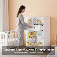 Multi-Tier Storage Tower Pull-extendable Drawers Multi-Tier Rolling Cart Large Capacity
