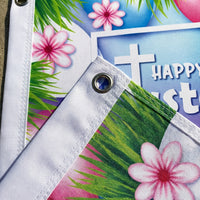 Spring Easter Backdrop Happy Easter Decorations Banner Egg Background Spring Party Decorations for Outside Home Photo Props