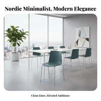 Stackable Molded Plastic Seat Nordic Modern Design Armless Shell Chair Space-Saving Lightweight for Apartment Dwellers