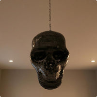 Skull Disco Ball Glittering Skeleton Head Decor Retro Glam