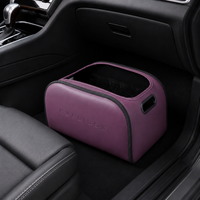 Leather Car Boot Organiser, Universal Folding Car Boot Storage, Luxury Car Organiser for Weekend Trips, Pressure Resistant Storage Box