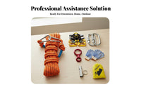 7 Pieces Wear-Resistant High-Elevation Escape Rope Set Anti-Slip Emergency Rappelling System Steel Wire Core