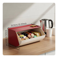 Tea Bag Organizer Box Wall-Mountable for Office Pantry, Kitchen Counter