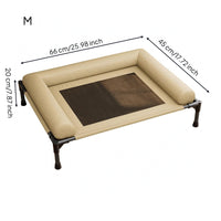 Cushioned Bolsters Elevated Pet Bed Breathable Mesh Pet Bed Moisture-Resistant Long-Lasting
