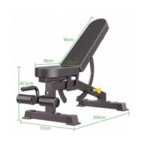 Adjustable Fitness Bench Padded Incline Workout Bench Black