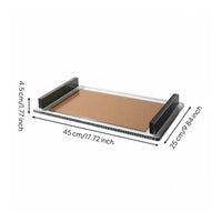 Transparent Rectangular Tray Minimalist Design Modern Glass Display Tray
