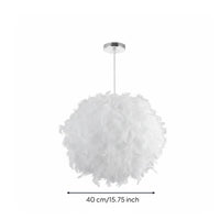 Feather Pendant Light Romantic Indoor Lighting for Living Room