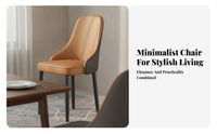 Sturdy Carbon Steel Frame Modern Upholstered Dining Chair Space Saving Upholstered Dining Chair High-Density Foam Cushion Household Furniture Ergonomic Design for Restaurant Owners, Small Families, Office Managers, Hotel, Living Room, Home