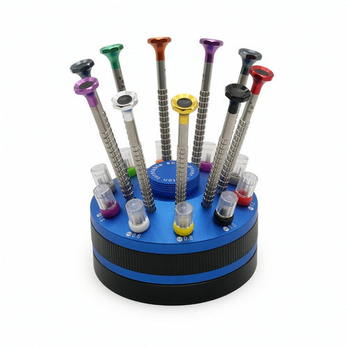 Screwdriver Set with Rotating Holder Rotatable Precision Screwdriver Set Professional Repair Kit for Hobbyists