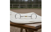 Polished Metal Horse Bit Brass Centerpiece Three-Section Bit Loop Design Equestrian Jewelry Piece Long-Lasting Alloy