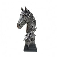 Resin Animal Head Sculpture Artisanal Interior Accent Rustic Look