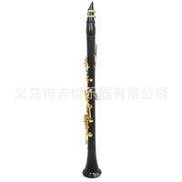SLADE Ebony Clarinet Bb 17 Keys Black Woodwind for Students and Adults Exam Performance
