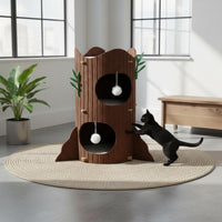 Kitten Tree with Cave Winter Warm Pet Furniture Stable Base for Living Room