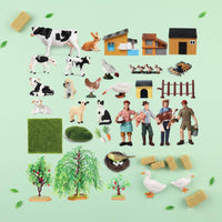 45 Pieces Farm Creature Model Set Washable Realistic Mini Farm Creature Figures