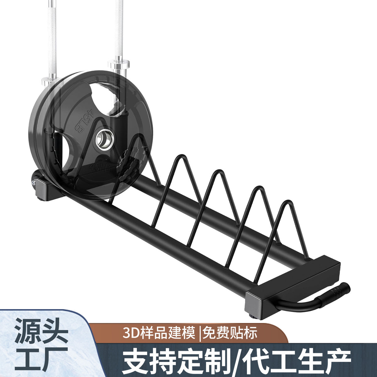 Iron Weight Plate and Dumbbell Storage Rack for Fitness Equipment