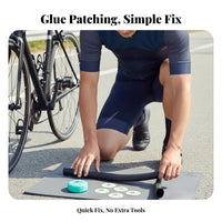 Includes Storage Case Glueless Bike Tire Repair Kit Easy to Use Self Puncture Repair Piece Long-Lasting Materials for Mountain Bikers
