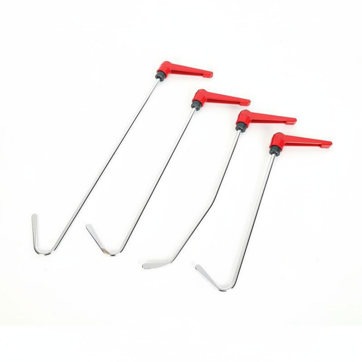 4 Pieces Ergonomic Grip Paintless Dent Repair Rod Set Easy to Operate Rotating Handle Push Rod Set Long-Lasting Paintless Dent Repair Kit Rust Resistant for Professional Mechanics, DIY Enthusiasts, Garage