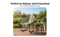 Nordic design aesthetic Eggshell glider fashionable Design Rocking Chair Soft pad Indoor Furniture Sturdy Construction for Book Lovers, New Parents, Balcony, Living Room, Bedroom, literature corner