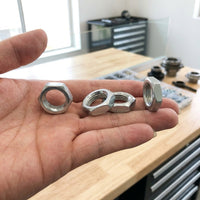 Iron Hex Nuts with Zinc Plating for Lighting Hardware, M10x1.0 Fine Thread Nut for DIY Hardware, 4.8 Grade Strength Thread Lamp Fasteners