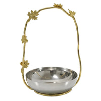 Fruit Tray with Metal Frame Botanical Fruit Serving Tray Easy to Clean