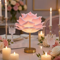 Decorative Lamp with Flower Shade Ambient Petal Table Lamp Soft Light Romantic for Bedroom, Dorm Room, Reading Corner
