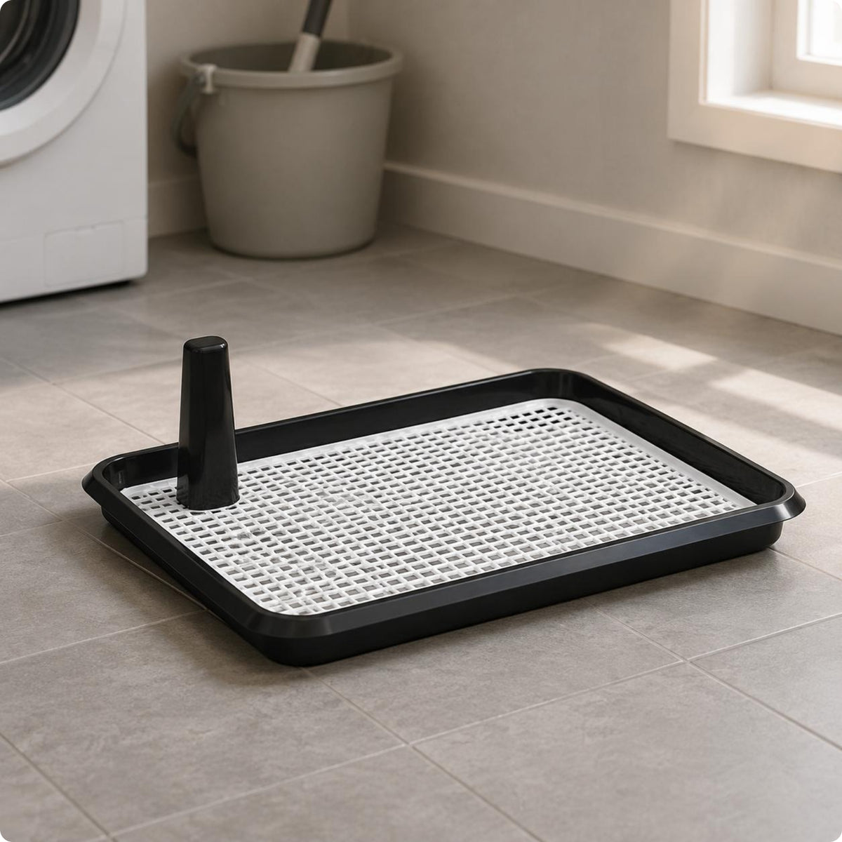 Dog Toilet Tray Raised Rim Pet Care Washable