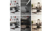 Upright Bike Parking Stand Stable Foldable Bike Stand Portable Cycle Rack with Tire Holders Long-Lasting for Commuters