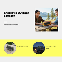 Portable Waterproof Outdoor Car Speaker, Mini Bass Device