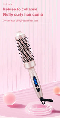 Electric Hair Straightener and Curler Comb with Adjustable Temperature