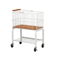 Two-Tier Storage Cart Rolling Cart Laundry Basket Heavy-Duty for Washroom
