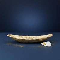 Gilded Boat Tray Elegant Display Piece Resin Decorative Tray Accessible Design