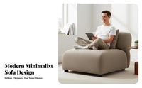 Minimalist Design Deep-Seat Straight Sofa Small Space accommodating Living Room Furnishing Textured Fabric Couch Plush Cushions for Apartment Dwellers, Homeowners, Lounge Area, Bedroom, film viewing evenings, Playroom