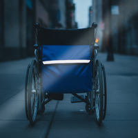Wheelchair Backrest Storage Bag with Reflective Strip, Waterproof Multi-functional Large Capacity Electric Wheelchair Hanging Pouch