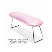 Nail Hand Rest with Metal Legs Padded Nail Hand Rest Foldable for Manicurists