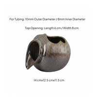 Rotating Water Pot Fountain Balcony Friendly Ceramic Water Fountain for Garden