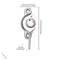 Pane Lock, Sliding Pane Lock, Curved Sash Lock, Aluminum Alloy Security Latch, kid protection, Easy Installation, for Sliding Doors and panes, Home, Office