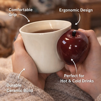 Ceramic Coffee Mug for Kitchen and Couples, Large Tea with Minimalist, Novelty for and 320ml Capacity