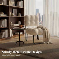 Puff Padding Chair Airy-Like Design Accent Seating Luxuriously Soft Texture Modern Design for Students, Bedroom, Perusing Nook
