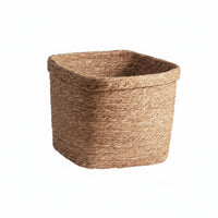Lidded Woven Basket Japanese design Laundry Hamper Handwoven Design for Dorm Room