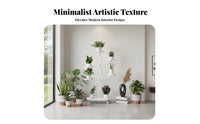 With Wheels Rolling Flower Pot Rack Space-Saving Multi-Tier Plant Stand Stable Base Rolling Plant Shelf Easy to Clean for Balcony, Living Room, Corner